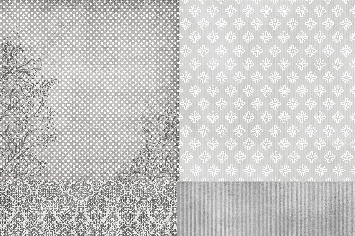 Wild About Grey Set 2 Digital Paper preview 2