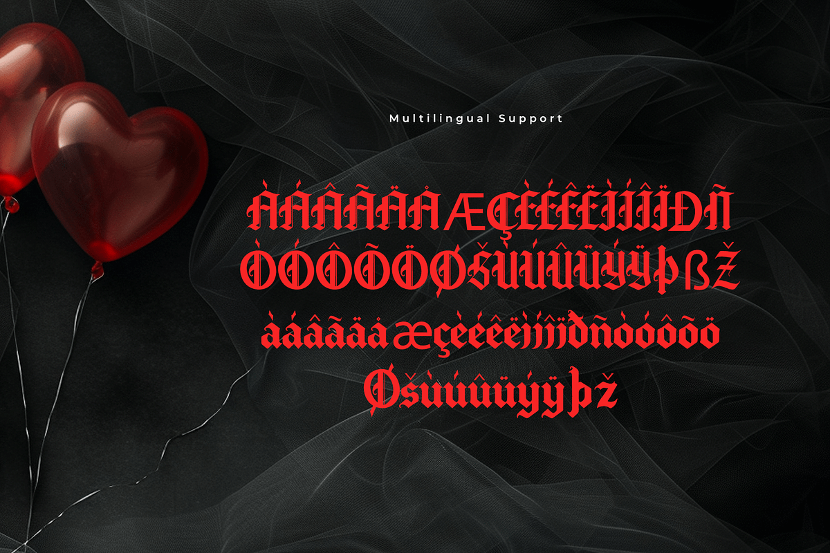 Gothic Valentine - Modern Valentine, a Handwritten Font by overlaytemplates (Photo 5 of 5)