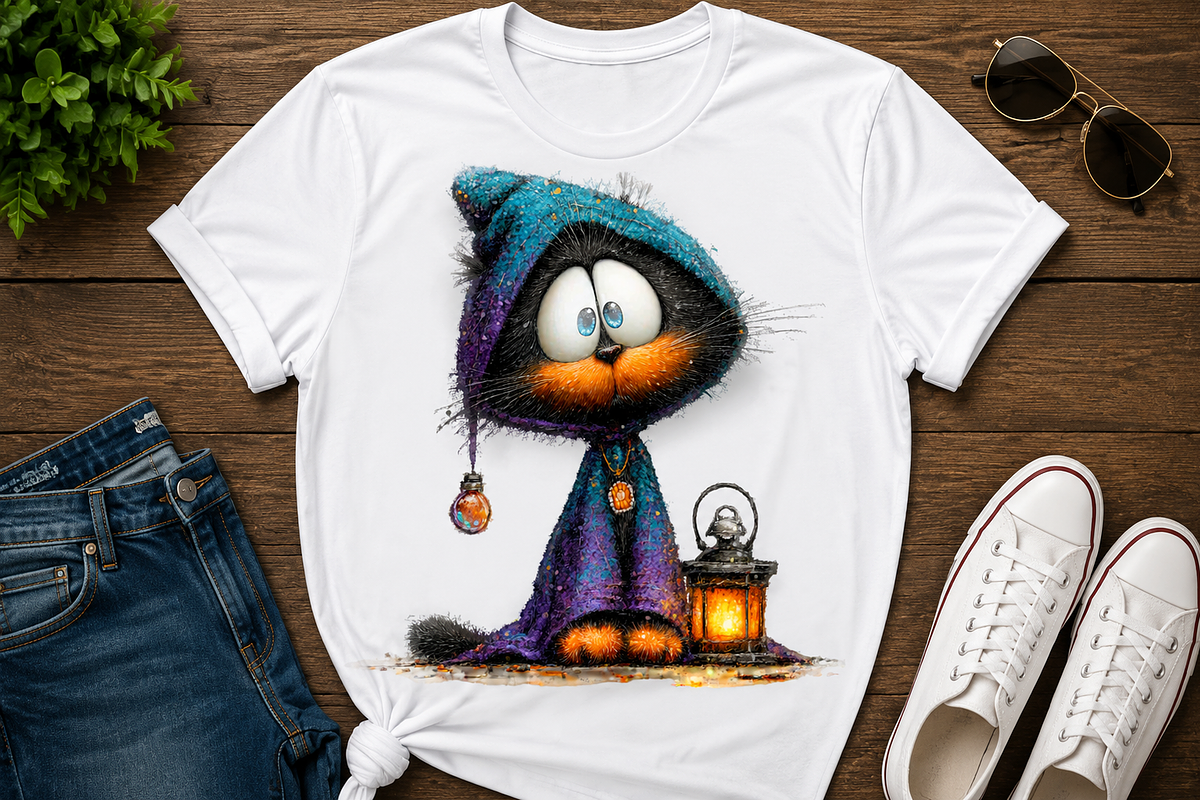Witchy Black Cats Halloween Clipart, a Seasonal Illustration by CreationArt (Photo 4 of 7)