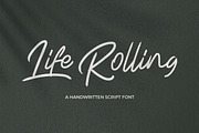 Life Rolling - Handwritten Script, a Script Font by Typefactoryco (Thumbnail 1 of 9)