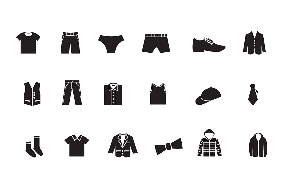 18 Male Clothes Icons