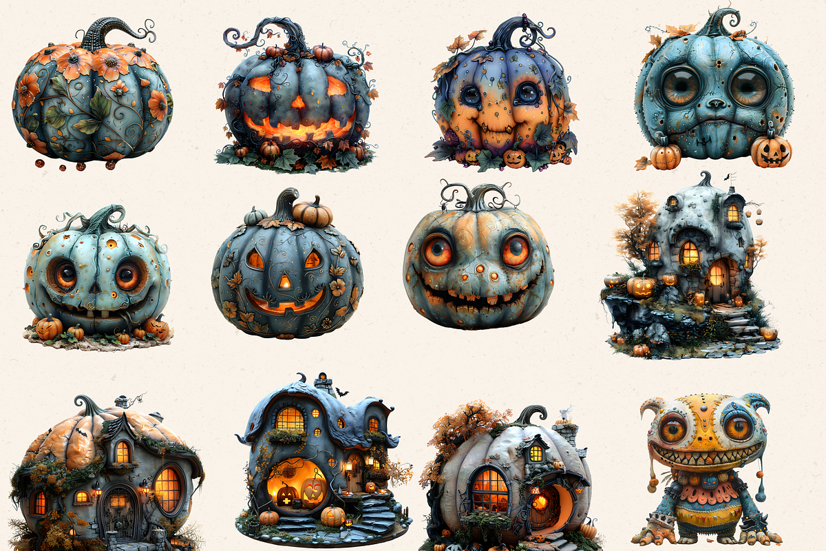 HALLOWEEN PETITE GIRLS AND MONSTERS, a Person Illustration by Daring Digies (Photo 2 of 8)