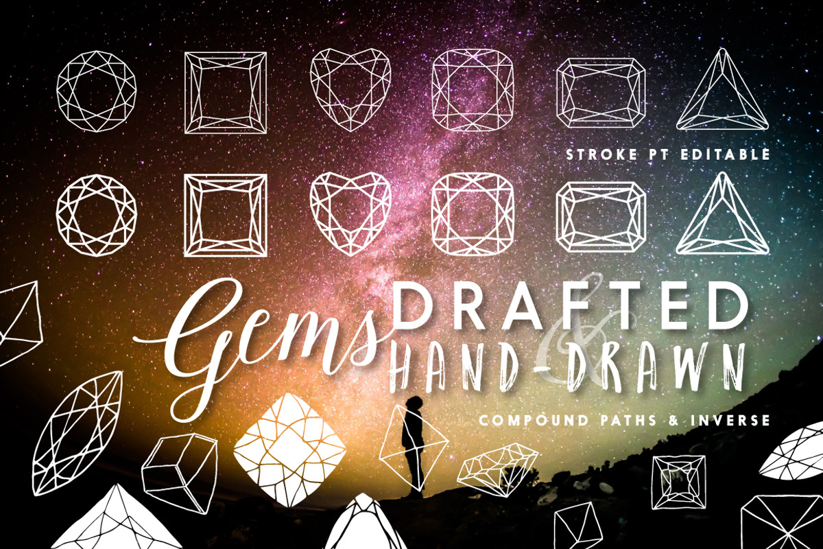 Gems- Hand-drawn & Precise Drafted, an Illustration by becky nimoy (Photo 1 of 4)