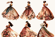 Rose Gold Brides Clipart Bundle, a Person Illustration by Design Scotch (Thumbnail 4 of 9)