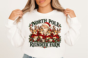 North Pole Santa & Reindeers, a Seasonal Illustration by Craft Nest (Thumbnail 2 of 6)