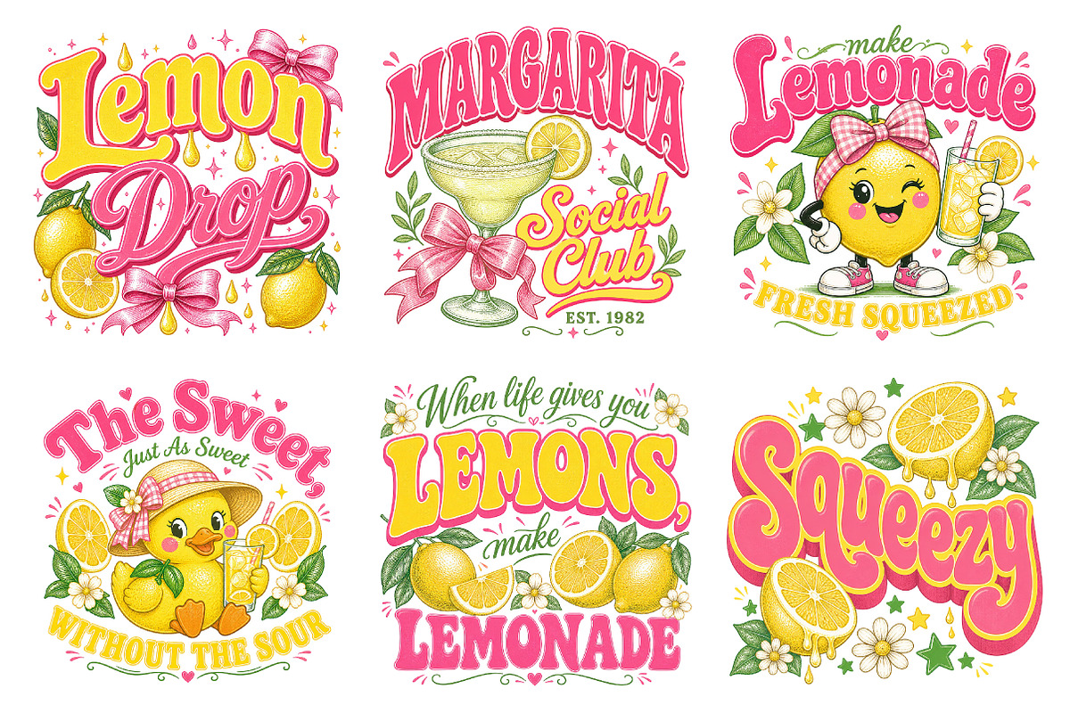Summer Lemon Sublimation Quotes, a Seasonal Illustration by Dream Creation (Photo 2 of 12)