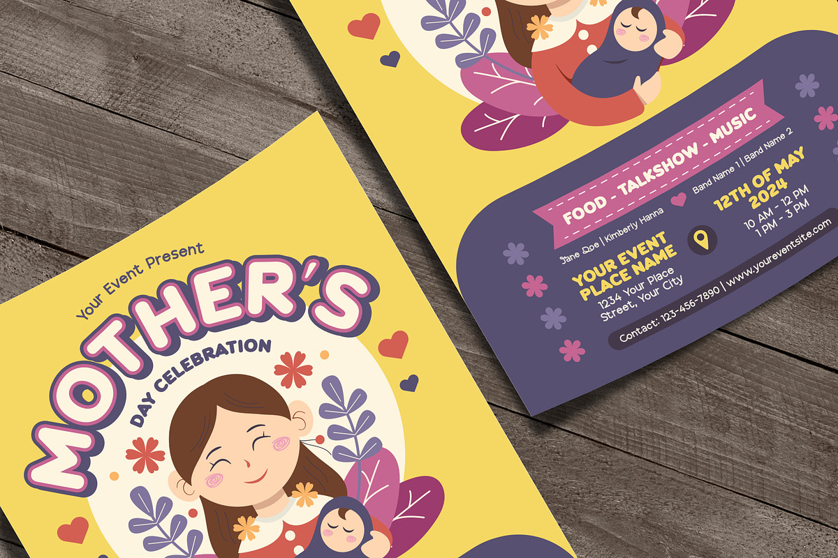 Playful Mother's Day Celebration, a Flyer Template by Huge Dream Studio (Photo 2 of 5)