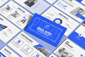 Annual Report Presentation Template, a Presentation Template by Mighty-Slide