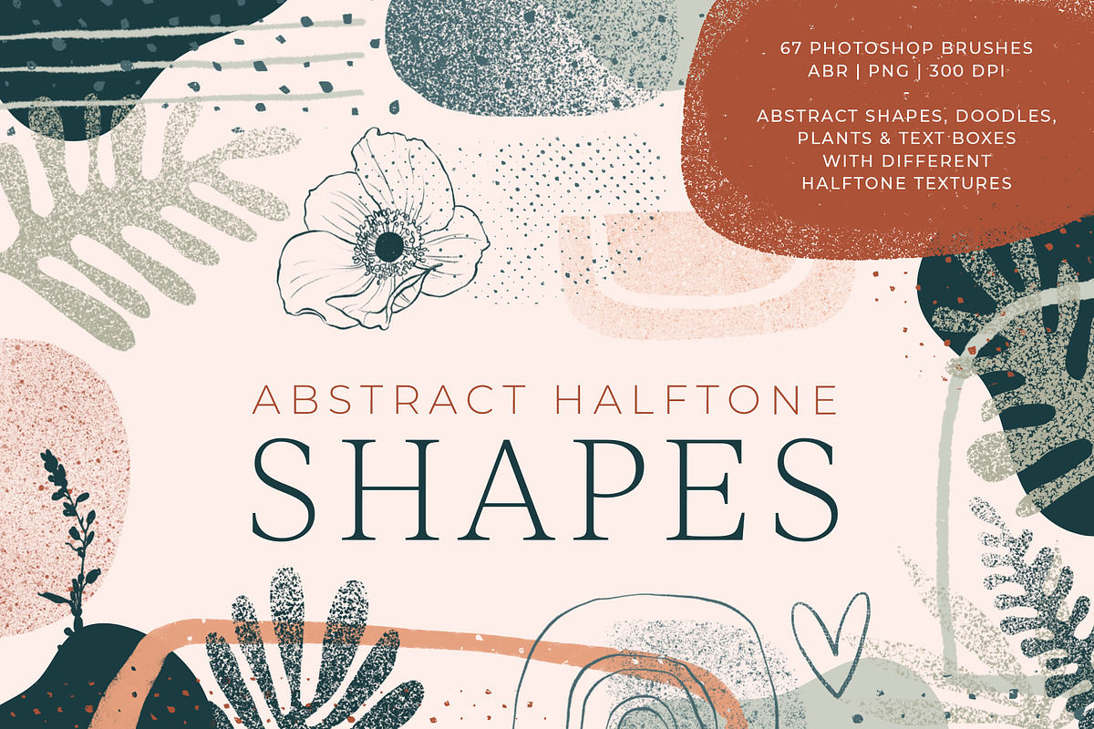 Abstract Halftone Textured Shapes, an Object Graphic by Ramona Schratt (Photo 1 of 11)
