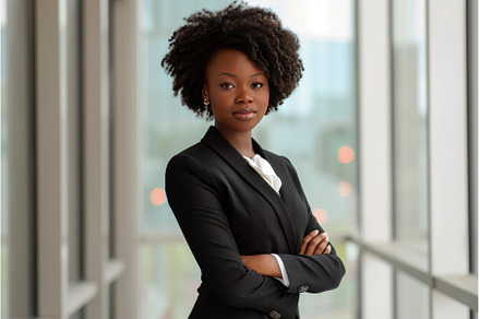 Resilient African business woman, a Person Photo by Ylivdesign