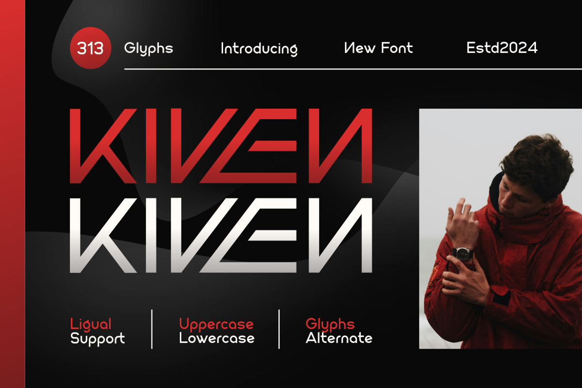 Kiven - Modern Sans Serif Display, a Sans Serif Font by MaikoHatta (Photo 1 of 7)