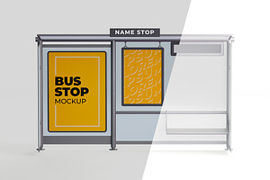 Bus Stop Mockup Set