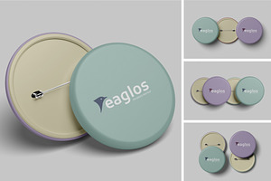 Realistic Pin Badge Mockup PSD