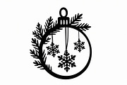 Christmas Ornament Laser Cut Bundle, a Graphic by Creativeshirt (Thumbnail 8 of 16)