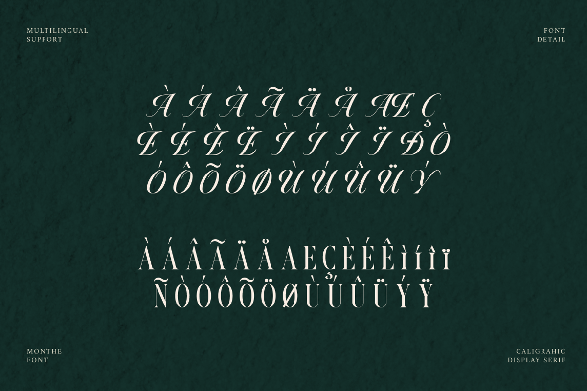 Monthe Calligraphy Serif Font, a Handwritten Font by Rasio Studio (Photo 3 of 11)