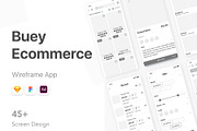Buey E-commerce app Wireframe Kit, a Wireframe Template by Capi Product (Thumbnail 1 of 10)