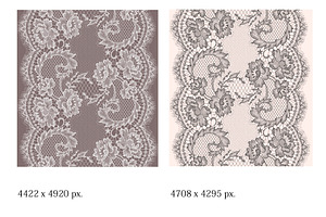 Vintage Lace Seamless Borders.