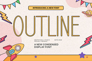 Outline Modern Display Font