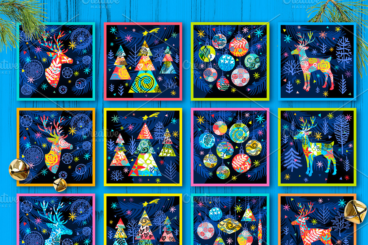 Christmas Night Magical Forest Set, an Object Graphic by Iraida_Bearlala (Photo 2 of 11)