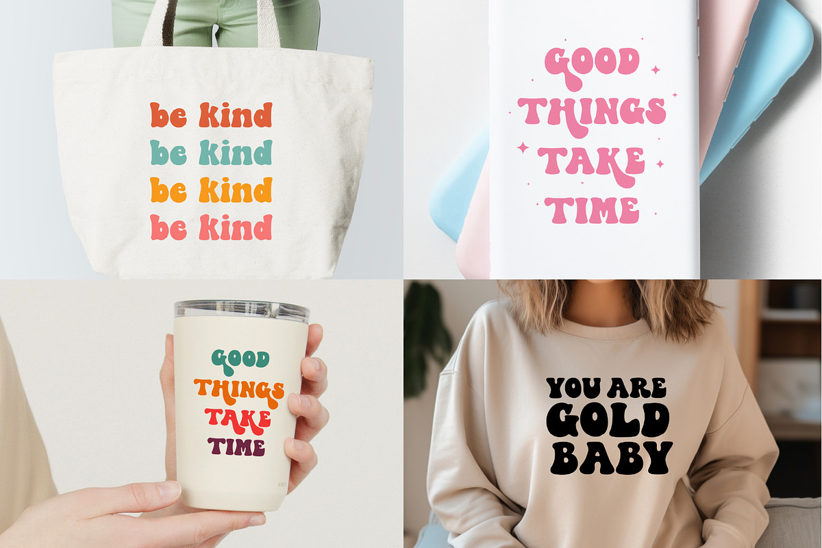The Modern Groovy Retro Font Bundle, a Handwritten Font by Prestige Artsy Studio (Photo 4 of 9)