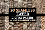 20 Seamless Tweed Patterns, a Pattern Graphic by Nordic Design (Thumbnail 1 of 9)