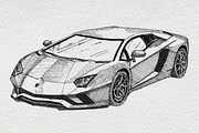 Supercars Sports Car Clipart Pack, a Sport Illustration by Doggy Days (Thumbnail 6 of 8)