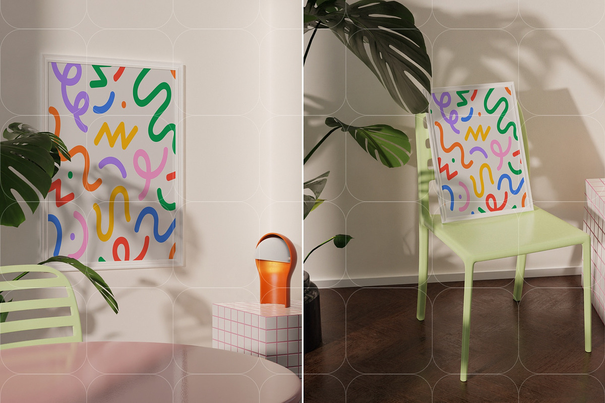 Interior frame mockup bundle PHOEBE, a Print Template by Bonumo (Photo 11 of 15)