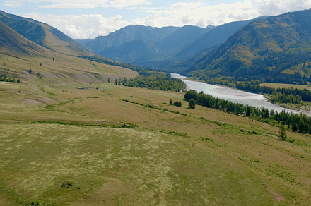 Blue Katun river in Ak-Kem valley, a Nature Photo by TravelFlow