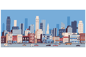 Megalopolis cityscape, a Person Illustration by Good Studio