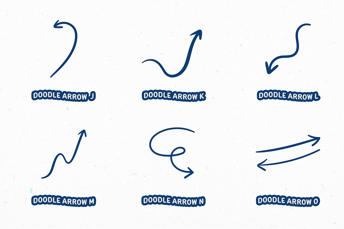 Doodle Arrow Elements Set, an Object Illustration by peterdraw