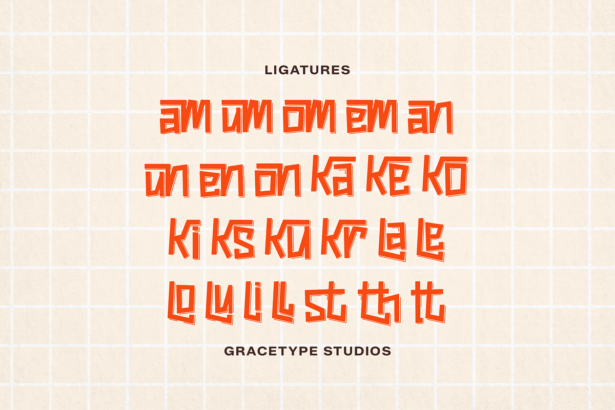 Rumble Block | Hand Drawn Display, a Handwritten Font by gracetype_studio (Photo 12 of 12)