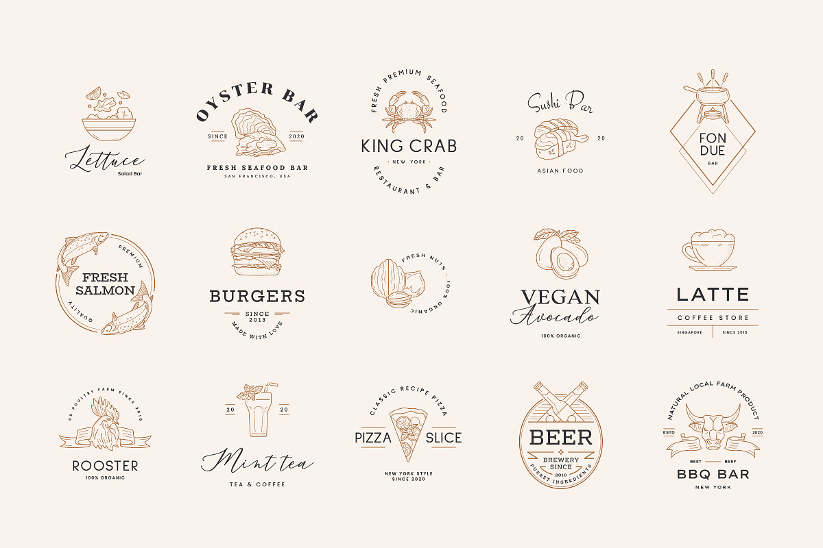 Food Logo Kit, a Branding & Logo Template by iStar Design (Photo 10 of 23)