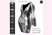 SEQUINS CONFETTI Procreate Brushes, a Brush Add-On by Fashion Workshop Bkk (Thumbnail 7 of 11)