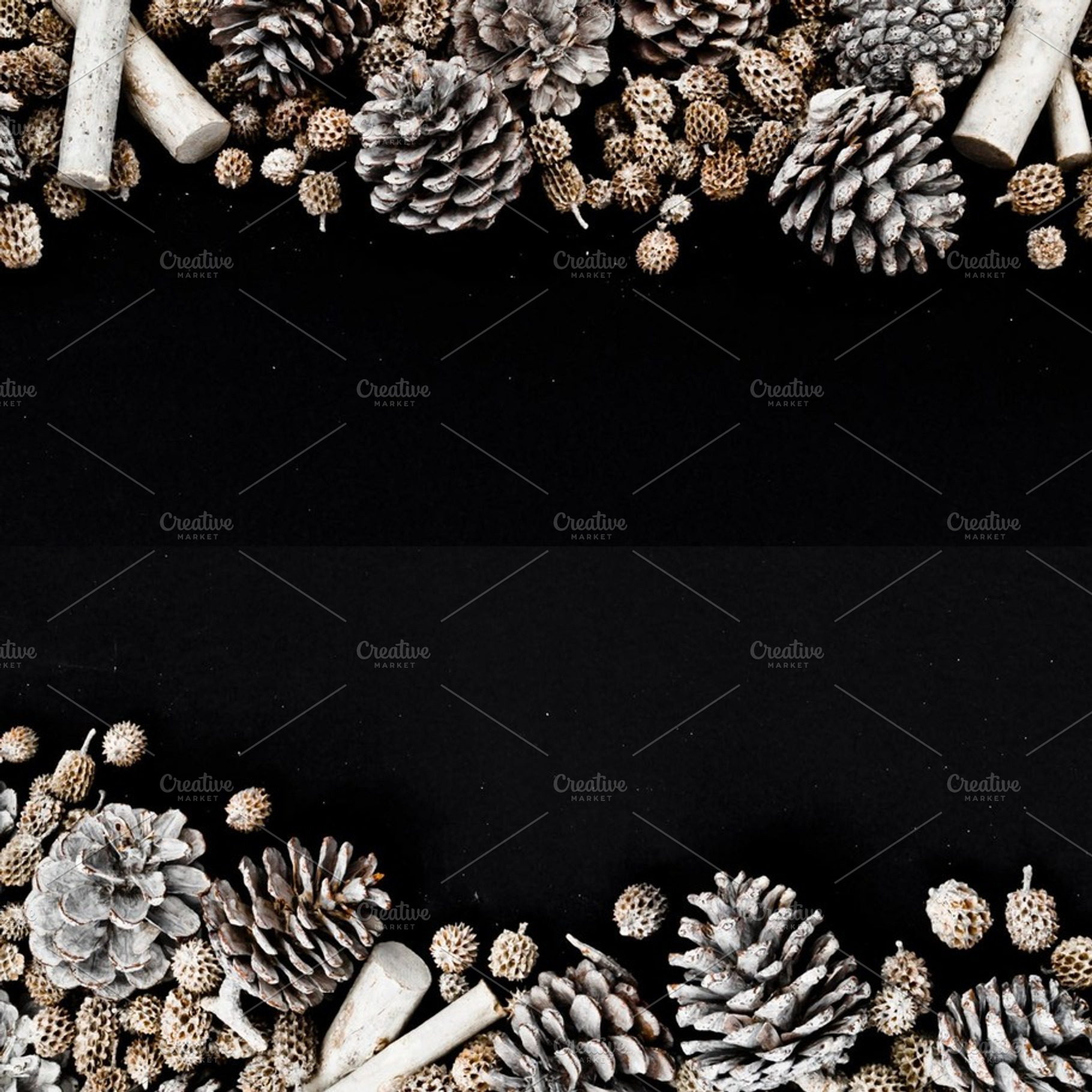 Christmas background pinecones photo, a Holiday Photo by OPSD Shop