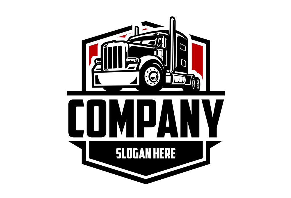 18 Wheeler Trucking Company Logo