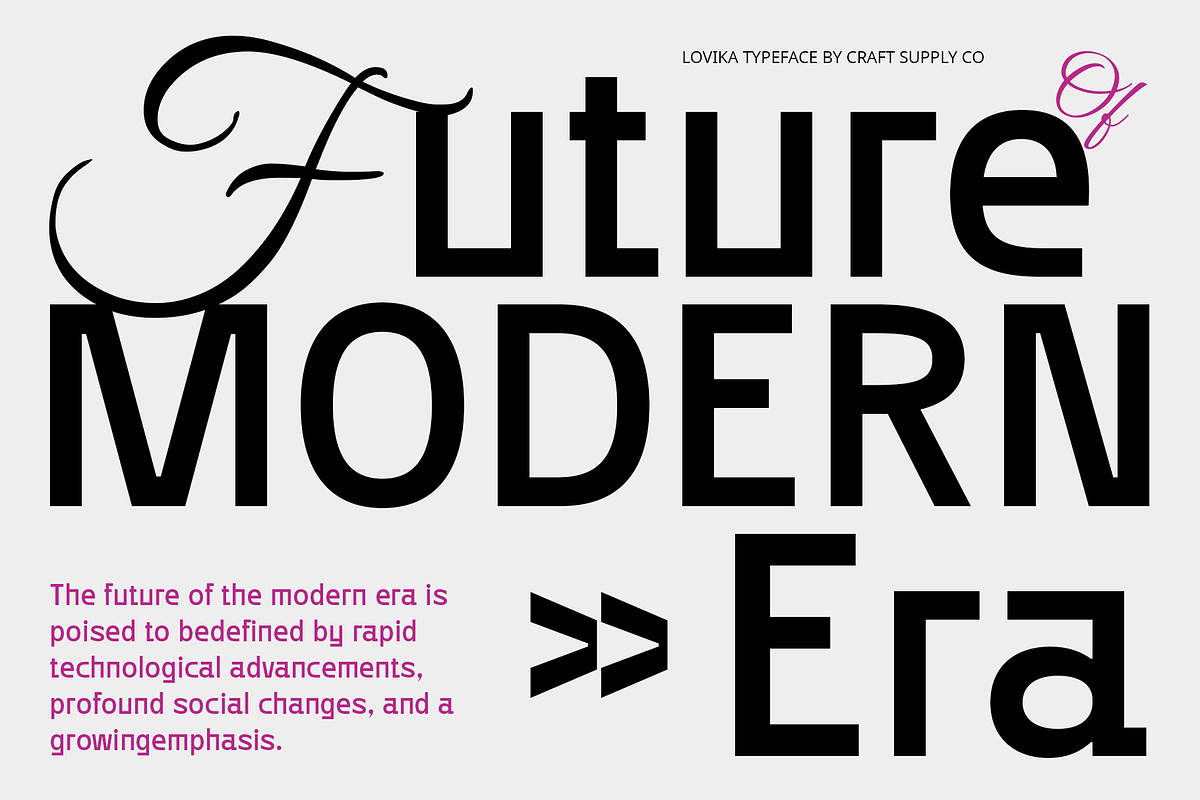 Lovika – Contemporary Font, a Sans Serif Font by Craft Supply Co. (Photo 3 of 8)