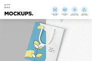 Paper Gift Bag Mockups, a Packaging Mockup by megostudi0 (Thumbnail 6 of 6)