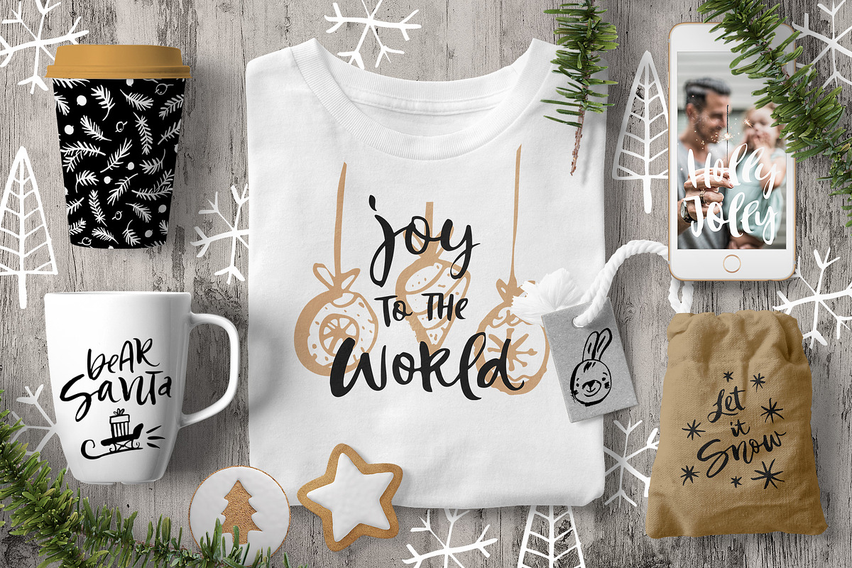 Christmas Clip Art & Lettering, a Decorative Illustration by kite-kit (Photo 6 of 10)