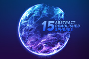 15 Abstract Demolished Spheres, an Object Graphic by GarryKillian (Thumbnail 1 of 4)
