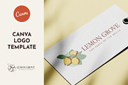 Lemon Grove Logo Template for Canva, a Branding & Logo Template by CactusGroveBranding (Thumbnail 1 of 7)
