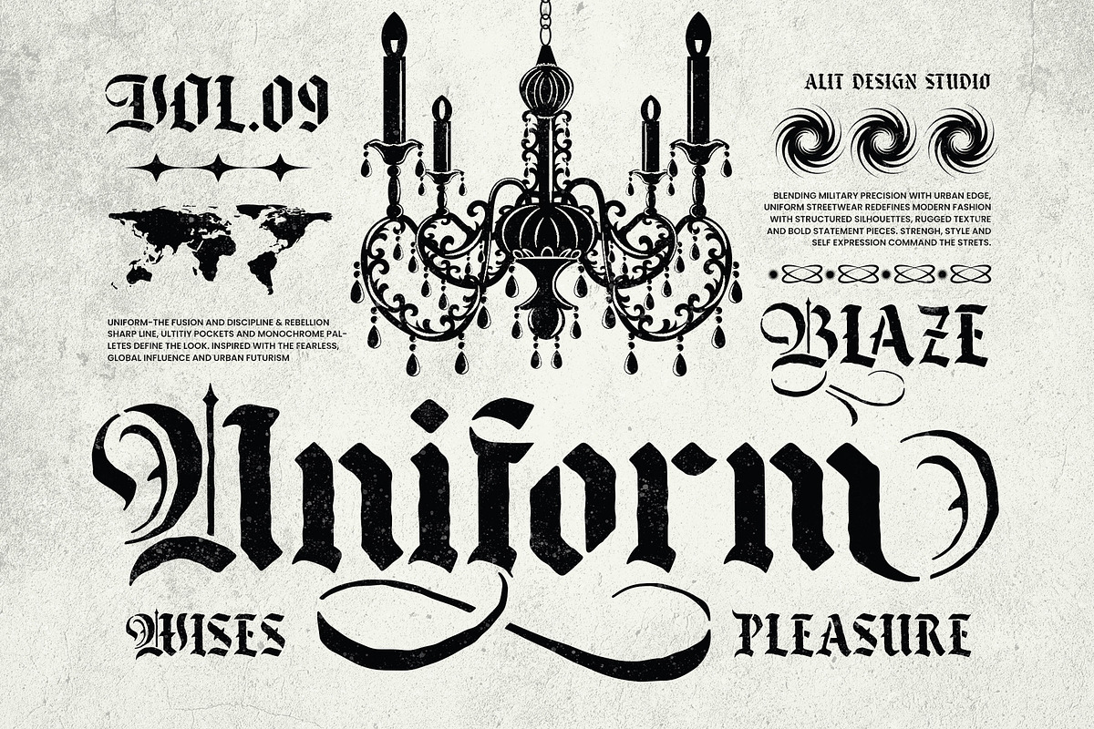 Black male Typeface, a Blackletter Font by alit design (Photo 8 of 17)