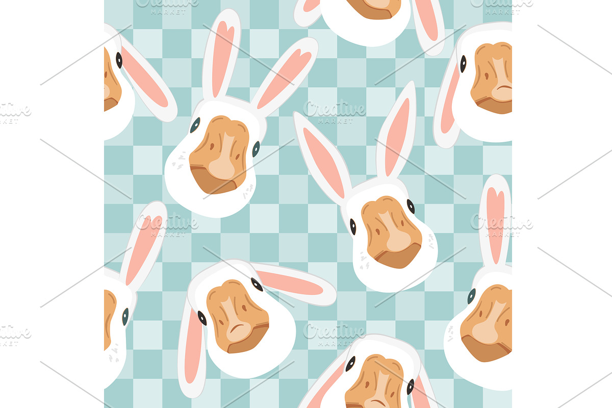 Seamless pattern with cute goose, an Object Illustration by Toltemara