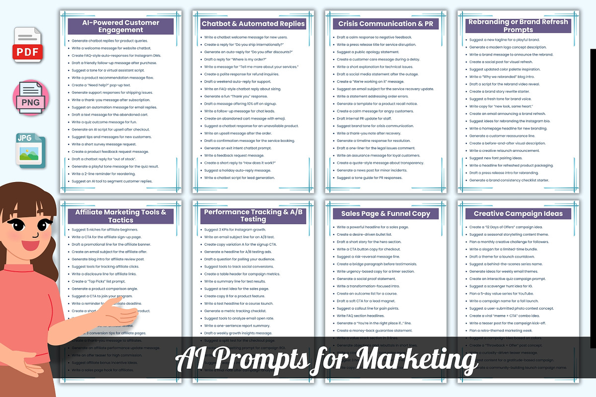 AI Prompts for Marketing, a Stationery Template by Designmela01 (Photo 2 of 5)