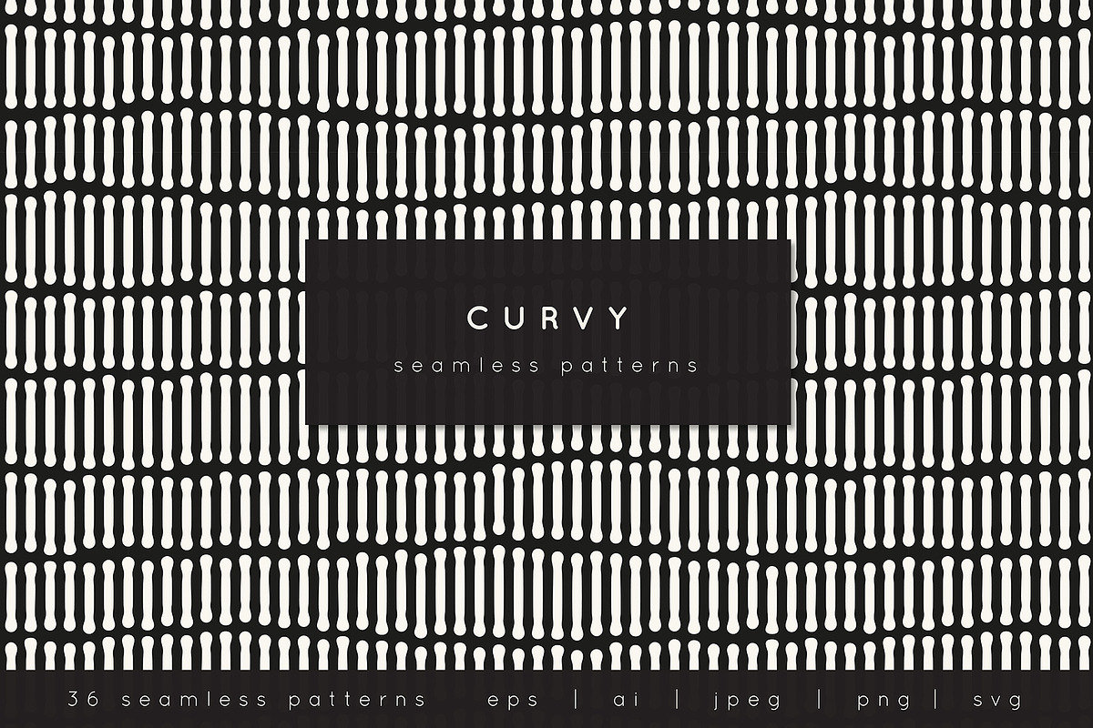 Curvy Seamless Pattern Collection, a Pattern Graphic by Curly_Pat (Photo 1 of 10)