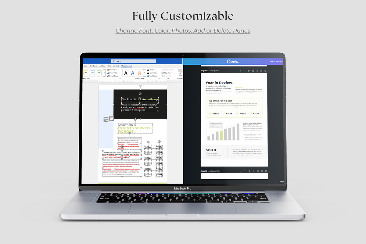 Annual Report Template, Canva Report, a Brochure Template by Niofix (Photo 6 of 6)