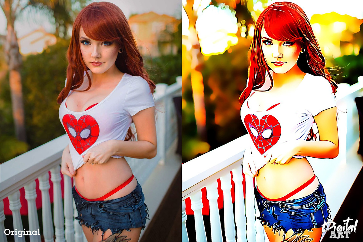 Digital Vector Art Photoshop Action, an Action Add-On by Krystal Designs Co. (Photo 7 of 13)