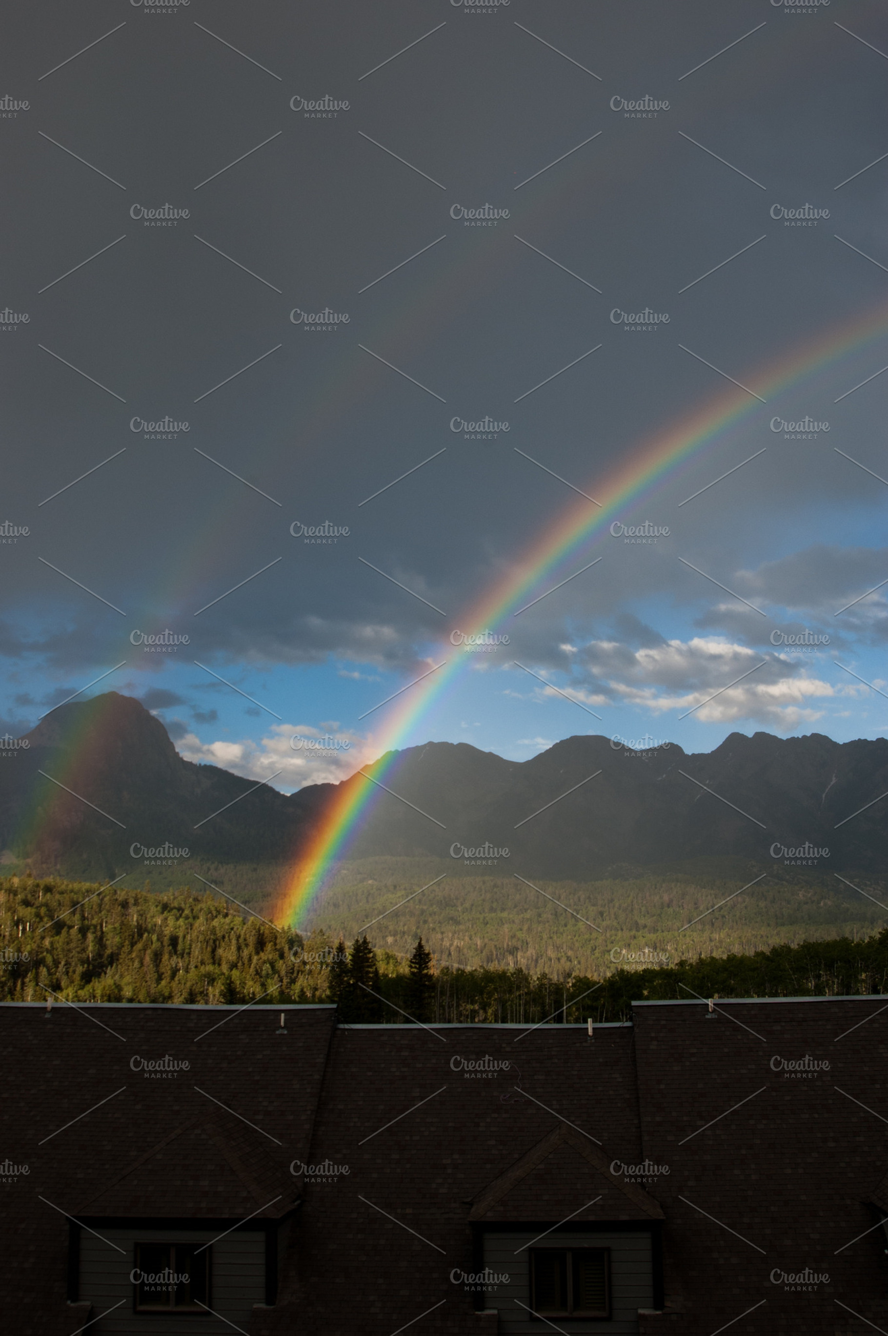 Double Rainbow Stock Photo Containing Double And Rainbow