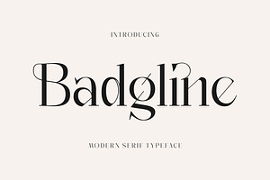 Badgline Modern Serif Typeface