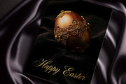 Luxury Gold Easter Egg Card, a Background Graphic by Nestud!o (Thumbnail 3 of 4)
