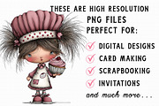 Whimsical Little Girl Chef Hat Clipa, an Illustration by Libby Wishes (Thumbnail 3 of 7)